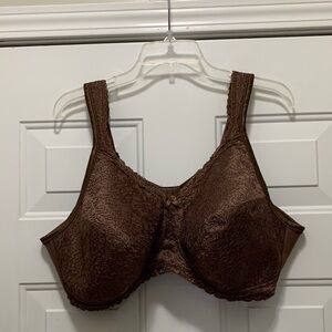 3/$15 Playtex 18 Hour Size 48C Rich Brown Lace Bra